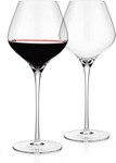 Luxbe - Copas grandes de cristal de vino de 24 onzas juego de 2 copas altas de vino tinto sin plomo - Pinot Noir - Bordeaux -