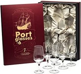 Port and Postre Vino Jerez Cordial Juego de 6 pequeños crisstanos 7 oz Mini tallo corto