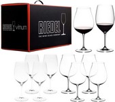 Riedel-VINUM-Pay-6-Get-8-Mixed-Red-Varietal-Set-4-Cabernet-Merlot-y-4-New-World-Pinot-Noir-