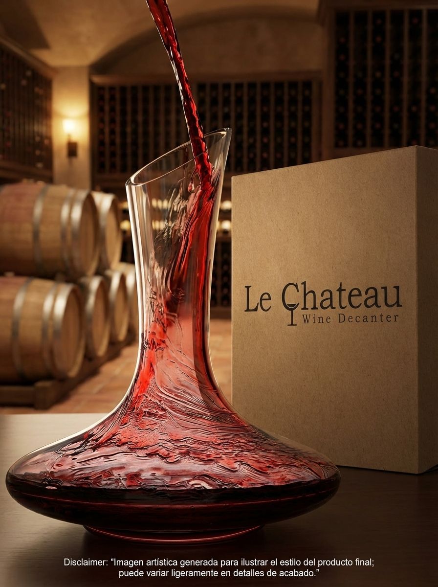Le Chateau Crystal Wine Decanter with Built-in Aerator