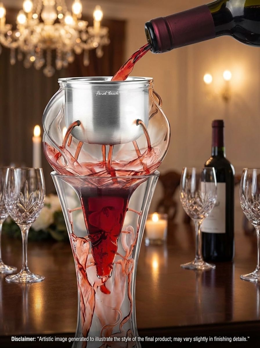 Final Touch Conundrum Stainless Steel Wine Decanter