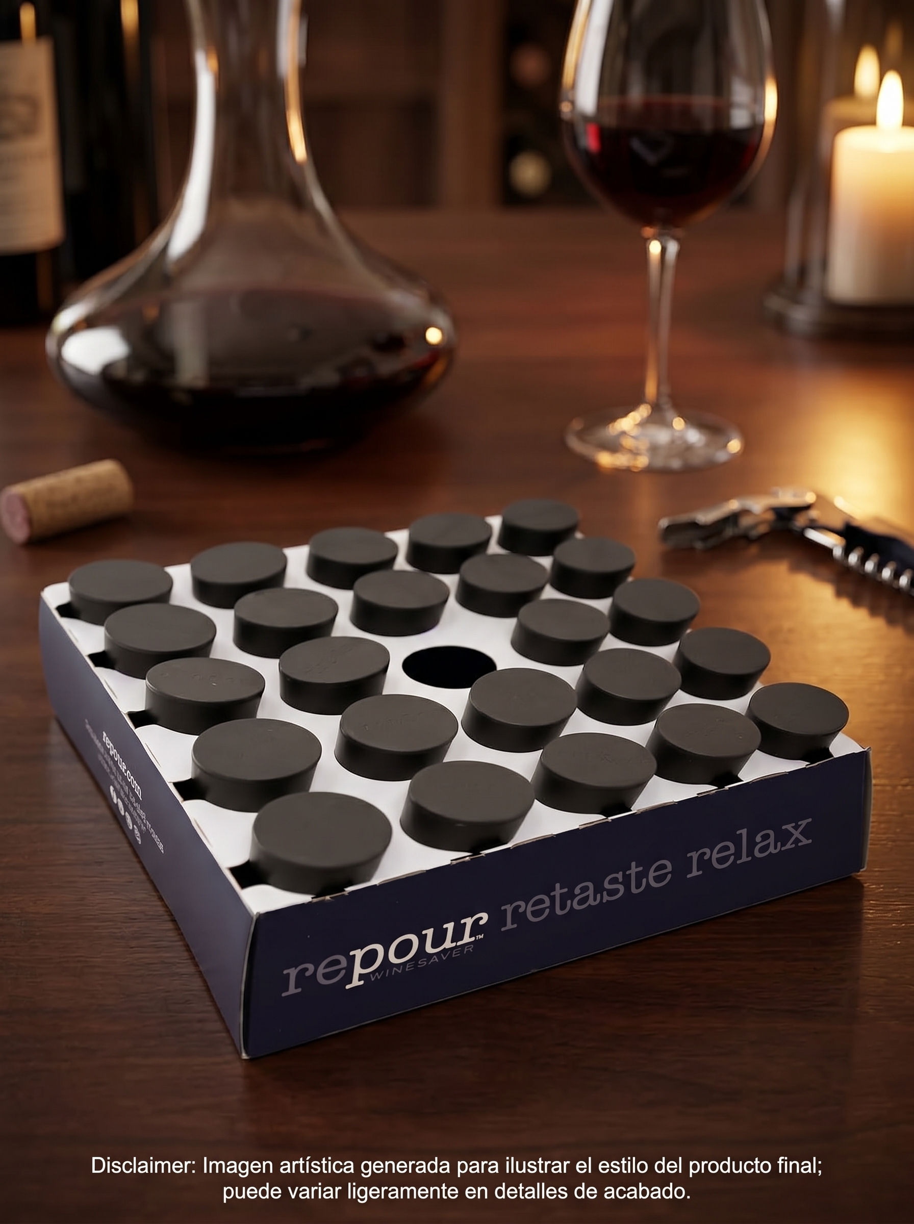 Repour Protector de Vino y Tapón