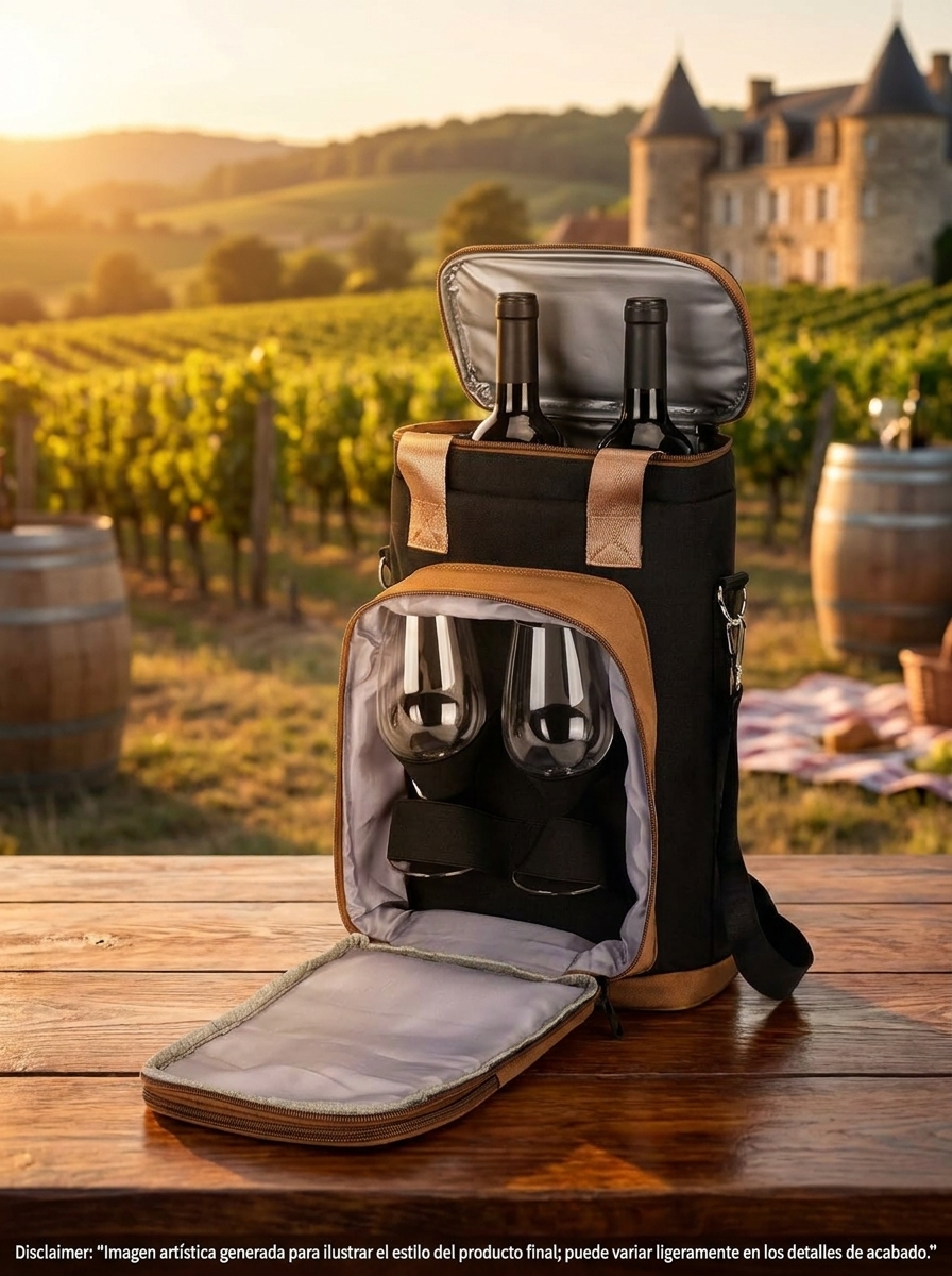 Bolsa Táctica Resistente para 2 Botellas