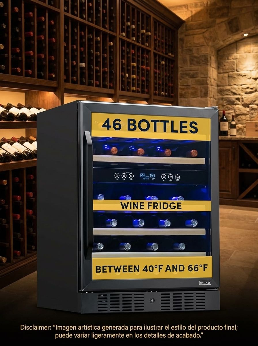 NewAir Refrigerador de vino de doble zona de 24 pulgadas