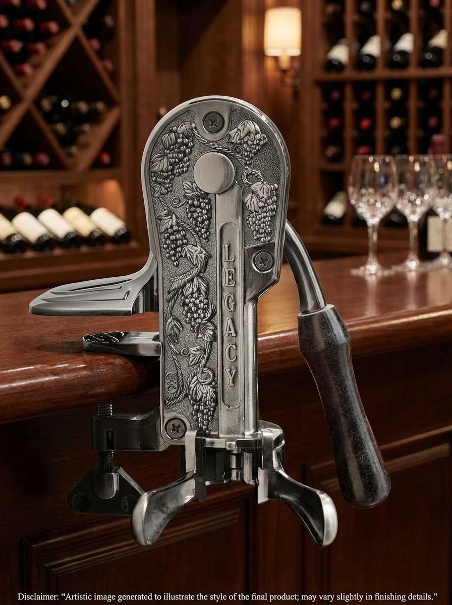 Wine Enthusiast Legacy Corkscrew Black Marble Handle