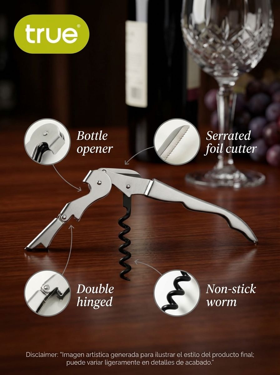 TrueTruetap Double Hinged Waiter's Corkscrew
